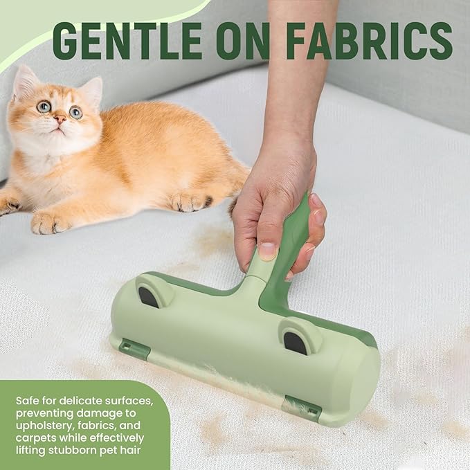 Roller Pet Hair Remover - Cat and Dog Hair Remover for Furniture, Couch, Carpet, Clothing and Bedding - Portable, Multi-Surface Fur Removal Tool