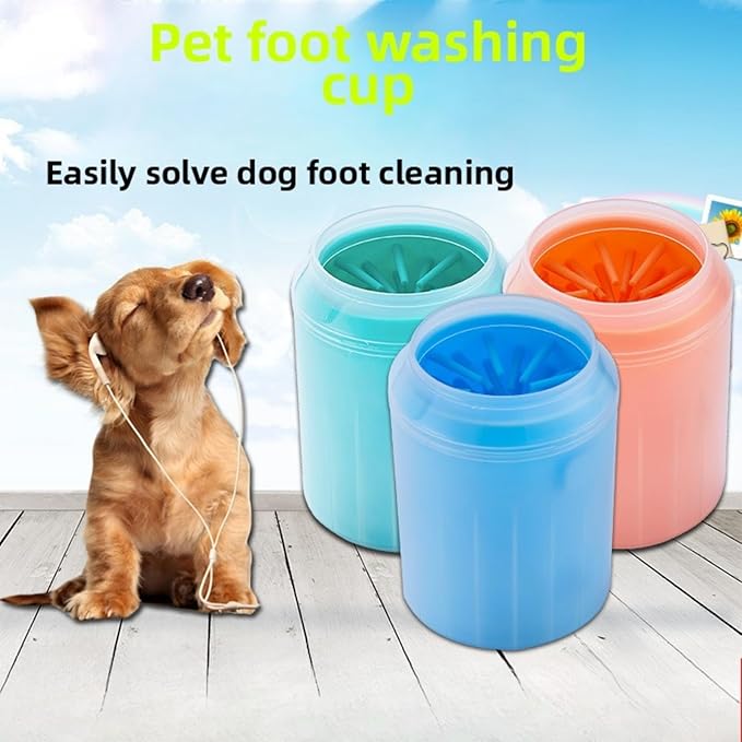 Portable Dog Paw Cleaner Dog Paw Washer Paw Mud Cleaner Pet Foot Cleaner Suitable for Large, Medium and Small Dogs/Cats (Blue, Large)