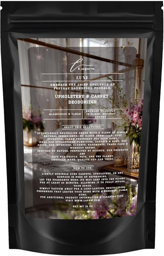 Luxe Carpet Freshener Powder: Powerful Odor Eliminator for Home, Upholstery Deodorizer, Carpet Deodorizer, Pet Urine, Cat Litter Box - Diva Fragrance