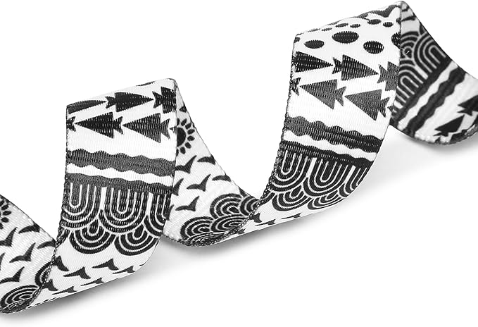 Mercano Adjustable Dog Collar - Special Design Patterns, Soft Nylon Comfortable Sturdy Pet Collar for Small Medium Large Dogs (L, Black White B)