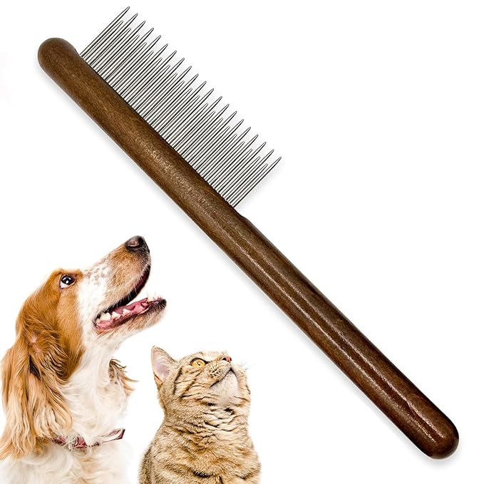 Wooden Dog Cat Flea Comb for Small Pets,Gift for Pet Owners
