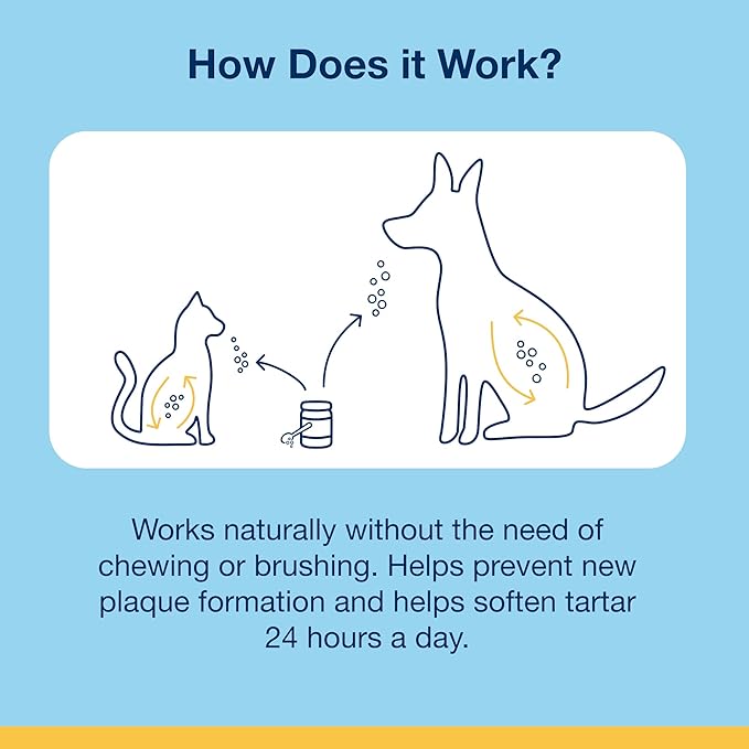 ProDen PlaqueOff Powder for Pets - Cat & Dog Breath Freshener - Plaque & Tartar Remover for Pet Oral Care - 420g