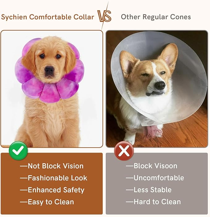 Cat Cone Collar Soft, Adjustable Cats Protective Neck Recovery Collar After Surgery