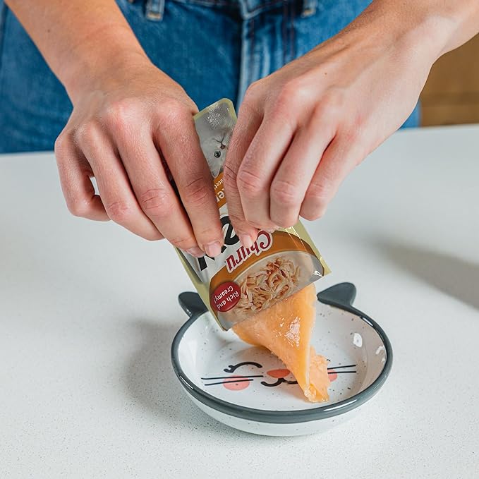 INABA Churu Stew for Cats, Side Dish Pouch with Vitamin E, 1.4 Ounces per Pouch, 12 Pouches, Chicken & Tuna Recipe