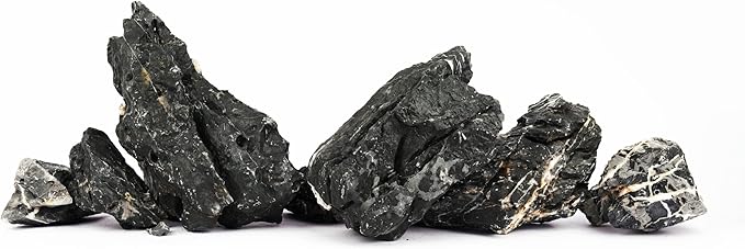 LANDEN Dark SEIRYU Stones Natural Rocks (3~11 inches,11pcs) x2 40Lx 2 Cases Total 80L 37lbs for Aquarium, Paludarium, Terrariums, Landscaping Rocks, Decorative Aquarium Rocks