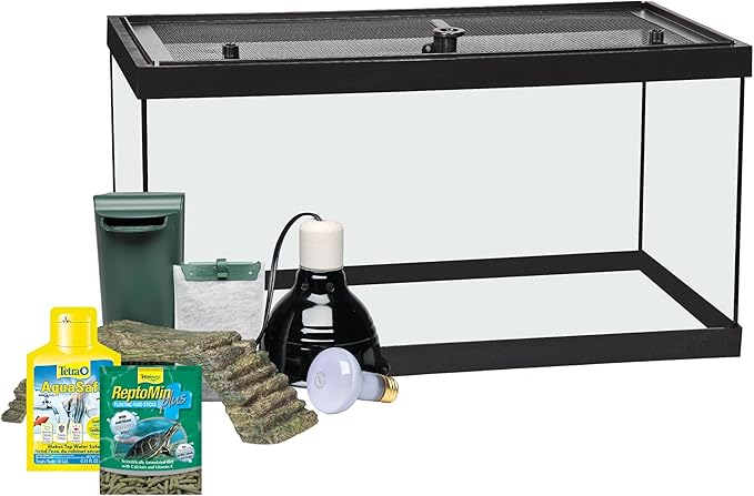 Tetra ReptoHabitat Kit for Aquatic Reptiles and Amphibians, 15 Gallons, Create a Home for Aquatic Juvenile Turtles, Frogs, Newts and Salamanders, 24.4 x 12.5 x 12.7 inches