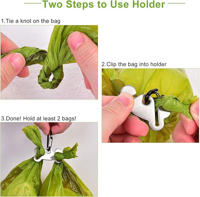 Dog Waste Bag Dispenser Pet Poop Bags Holder for Doggie Waste Bags Dispensers Soft Fabric Zipper Small Doggy Puppy Pouch for Leash Accessory Attachment with Carrier,Blue