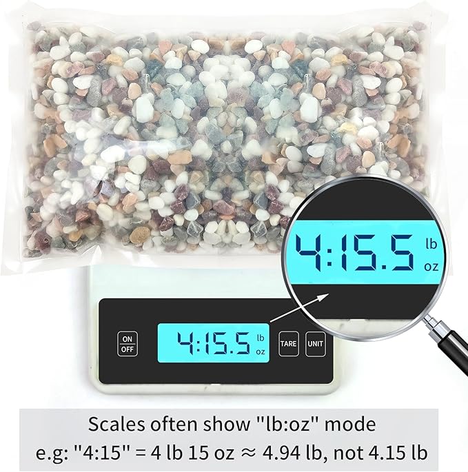 2 lbs Natural Mixed Color Pea Gravel Pebbles, 3/8 inch Decorative Rocks for Succulents, Pebbles for Indoor Plants, Vases, Aquarium Gravel, Top Dressing, Outdoor Decorative Stones
