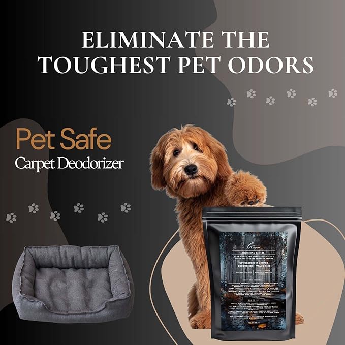 Obsidian Birch Carpet Freshener Powder Refill 36 oz | Powerful Odor Eliminator for Home | Upholstery Deodorizer | Carpet Deodorizer | Pet Urine | Cat Litter Box | Birch & Black Pepper Fragrance