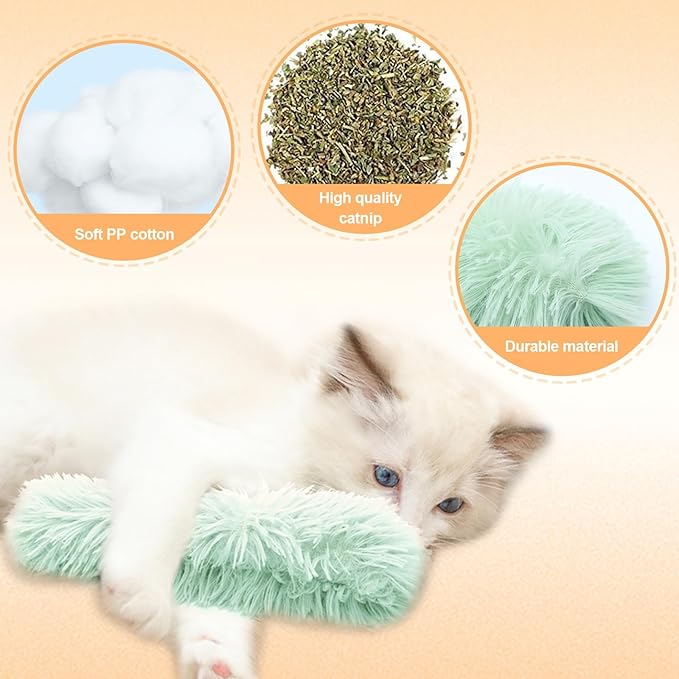 Shudyear Catnip, 3 pcs Indoor cat Toys, Interactive cat Toys for Indoor Cats, Promotes Kitten Exercise, Reduces cat Boredom