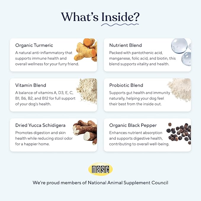 Pawfy Probiotics for Dogs | Supports Digestive Health, Diarrhea for Small and Large Dogs | Improves Gut Health | Anti Yeast Supplements | Promotes Skin Health and Seasonal Allergies Support - 30 Chews