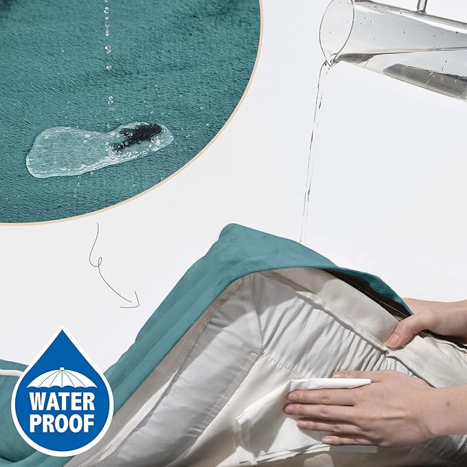 Comfort Expression Small Dog Beds Waterproof Cat Beds Orthopedic Foam Sofa Beds for Small Dogs Comfy Pet Bed with Washable Removable Cover & Non-Slip Bottom(XX-Small,Washed Blue)