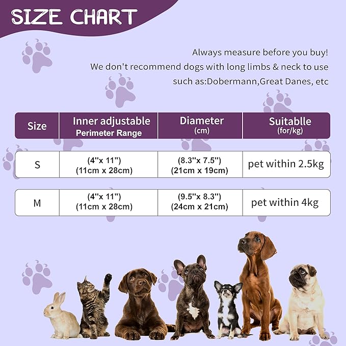 Adjustable Cat Collar Soft to Stop Licking After Surgery for Kitten, Alternative to Cone of Shame, Donut Cone for Cats, Pet Elizabethan Collar (Monster, Small)