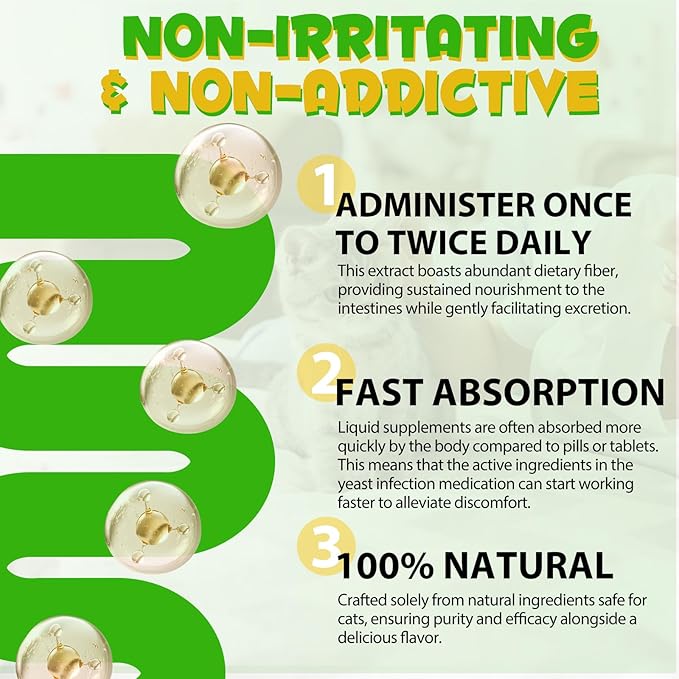 Cat Constipation Relief, Liquid Cat Laxative 60 ml, Cat Stool Softener Pet Herbal Supplements, Promotes Digestive Health, Roast Chicken Flavour, 2 fl oz