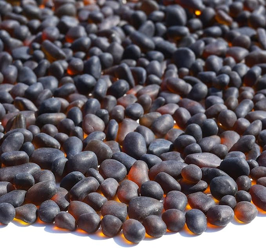 Sea Glass Stones - 2.9LB/46.4oz Brown Frosted Glass Pebbles Gemstones - Perfect for Aquarium Rocks, Fish Tank Gravel, Vase Fillers, Seaglass DIY Crafts, and Home Decor