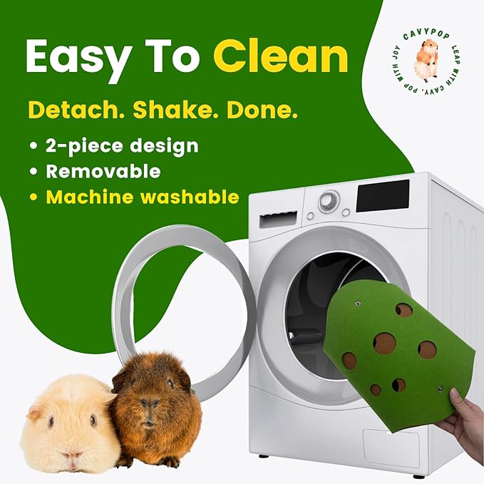 Guinea Pig Tunnel Foldable Fleece Hideout Tube with Cheese-Hole Design Soft Cozy Hideaway for Guinea Pig Cage Corner Indoor Play and Napping-Green