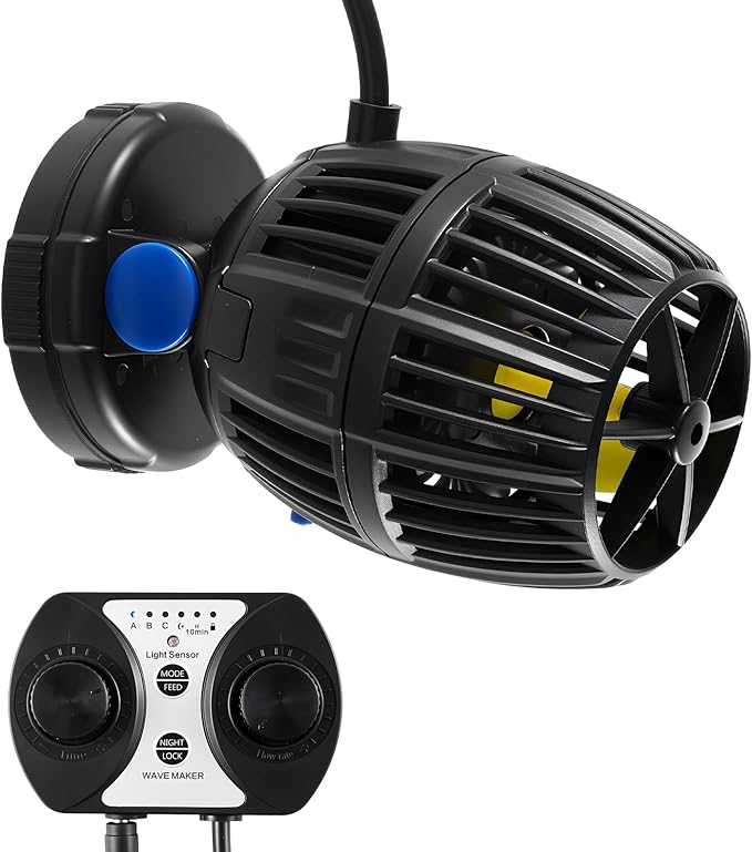 VEVOR Aquarium Wave Maker, 20W, 2113 GPH Quiet and Strong DC Powerhead, Adjustable Fish Tank Circulation Pump with Controller, Strong Magnetic Base, 360° Rotating Wavemaker, for Freshwater Saltwater