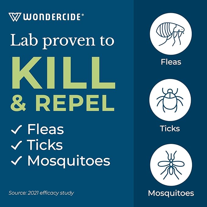 Wondercide - Flea, Tick & Mosquito Spray for Dogs, Cats, and Home - Flea and Tick Killer, Control, Prevention, Treatment - with Natural Essential Oils - Pet and Family Safe - Lemongrass 128 oz