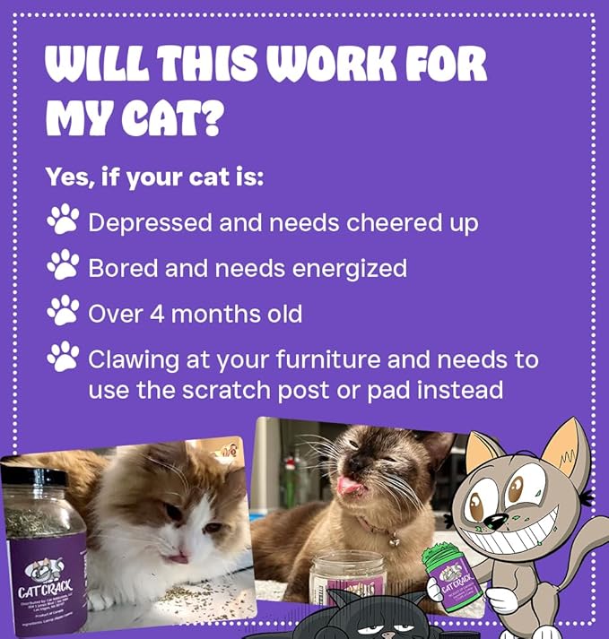 Cat Crack Catnip, Zoomie-Inducing Cat Nip Blend, North American Made & 100% Natural, Safe & Non-Addictive Catnip Treats Used to Supplement Cat Nip Toys, Spray, & Accessories (20 Cups)