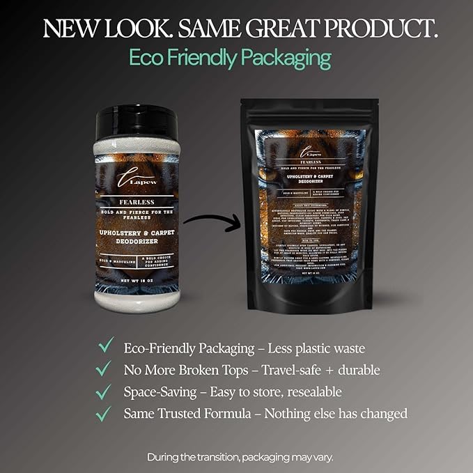 Fearless Carpet Freshener Powder: Powerful Odor Eliminator for Home, Upholstery Deodorizer, Carpet Deodorizer, Pet Urine, Cat Litter Box - Fearless Fragrance