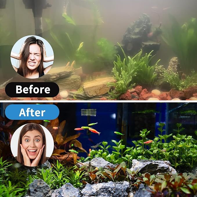 Aquarium Filter Fish Tank Filter with U-V Light, Submersible Aquarium Filter - Aquarium Filter for 40 to 120 Gallon Fish Tank, U-V Filter for Aquarium