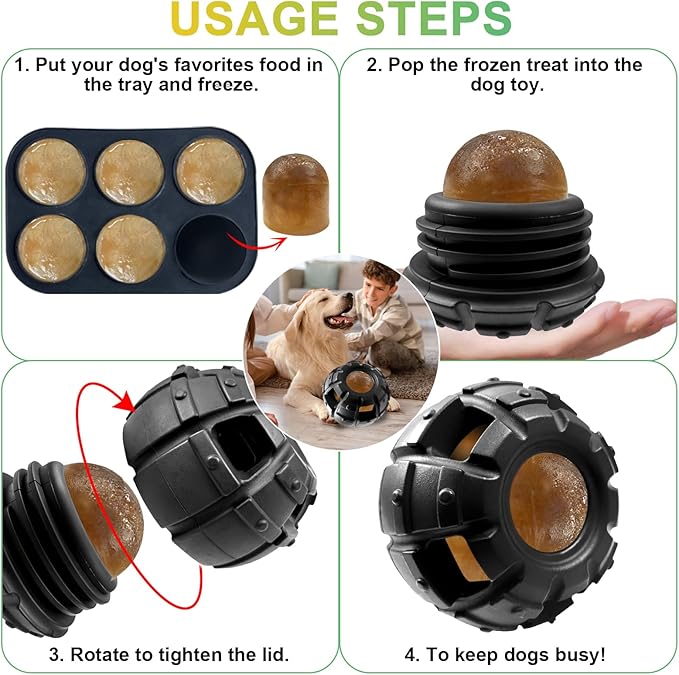 Yipetor Dog Toys, Power Chewer, Filled and Frozen Dog Food, Long-Lasting Dog Toys to Keep Dogs Distracted Busy (Summer Large)