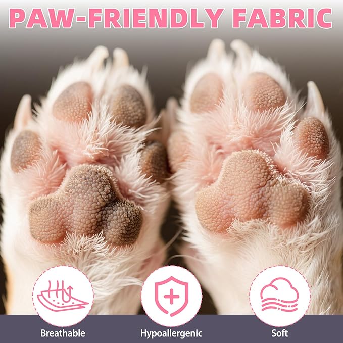 KOOLTAIL Dog Socks for Hot Pavement, Summer Breathable Dog Socks to Prevent Licking Paws, Non Slip Pet Boots & Paw Protectors for Hardwood Floor,Grippy Shoes for Small Medium Large Senior Dogs,Pink S