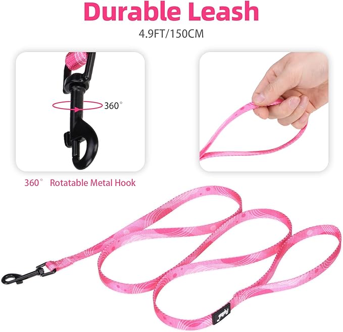 PUPTECK No Pull Dog Harness Soft Adjustable Basic Nylon Step in Puppy Vest Outdoor Walking with Leash Medium