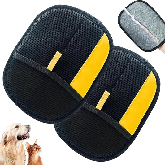 2pc Pet Hair Removal Glove,Pet Grooming Gloves,Cat Grooming for Hair Removal,Versatile Reusable Pet Hair Remover Glove