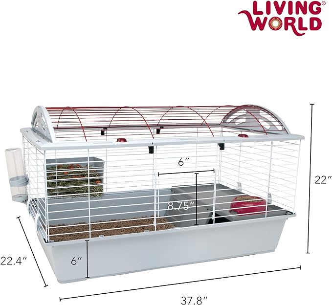 Living World - Deluxe Hybrid Habitat, Large - Rabbit, Guinea Pig, Chinchillas, and Small Animal Cage