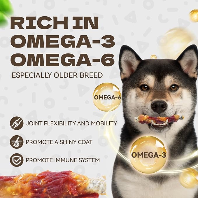 Chicken Duck Wrapped Cod Skin Sticks Dog Treats, Rawhide Free Dog Chews Long Lasting HealthTeeth Training Treats for Medium and Large Breed 10.58oz/12-14pcs