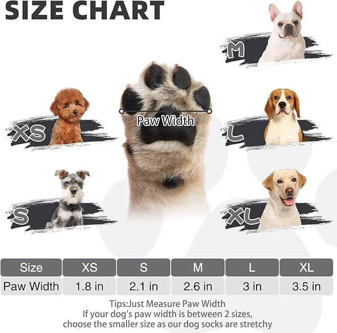KOOLTAIL Dog Socks for Hot Pavement, Summer Breathable Dog Socks to Prevent Licking Paws, Non Slip Pet Boots& Paw Protectors for Hardwood Floor,Grippy Shoes for Small Medium Large Senior Dogs,Black XL
