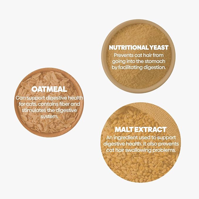 Anti-Hairball Malt, Cat Treats Lickable, Hairball Treatment for Cats, Supports Digestive System, 2.65 Oz (Pack of 3)