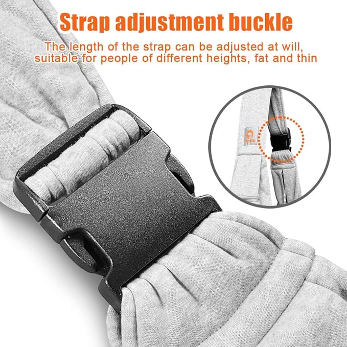 Tomkas Small Dog Sling Carrier - Zipper Pocket & Adjustable Strap - for 3-10 lbs Pets(Grey) Puppy