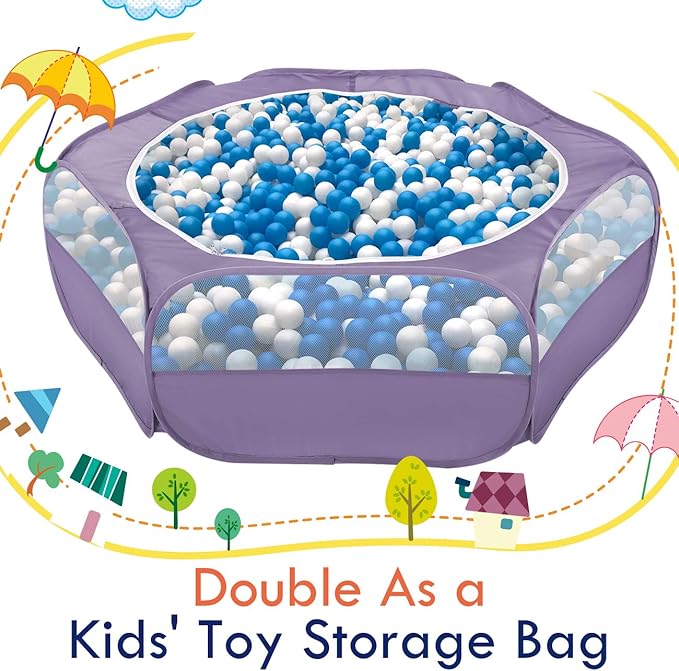 Pawaboo Small Animals Playpen, Waterproof Small Pet Cage Tent with Zippered Cover, Portable Outdoor Yard Fence with 3 Metal Rod for Chick/Kitten/Puppy/Guinea Pig/Rabbits/Hamster/Chinchillas, Purple