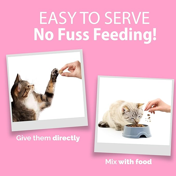 Pet Chef Feline Treats - Fix Cat UTI - Natural & Organic UTI Remedy for Cats. Feline UTI Prevention - Low Calories- Reduce cat Fur Balls, and Vomiting. Cat Urine Crystals Prevention.