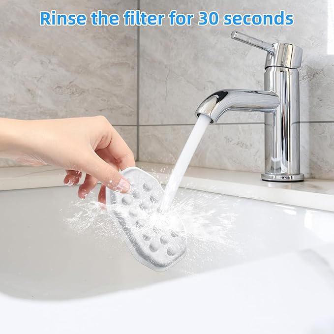 40 Pack Cat Water Fountain Filters-Cat Fountain Replacement Filters for Stainless Steel 3.2L/108oz Adjustable Water Flow Cat Fountain(20 Pack Pet Water Filter Refills+20 Pack Sponges)