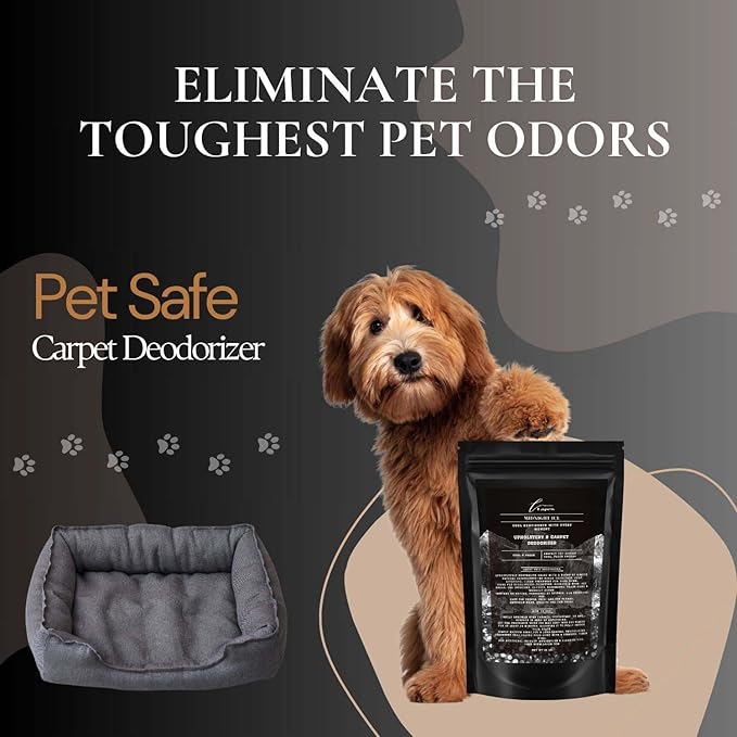 Midnight Ice Carpet Freshener Powder 16 oz | Powerful Odor Eliminator for Home | Upholstery Deodorizer | Carpet Deodorizer | Pet Urine | Cat Litter Box | Black Ice Fragrance.