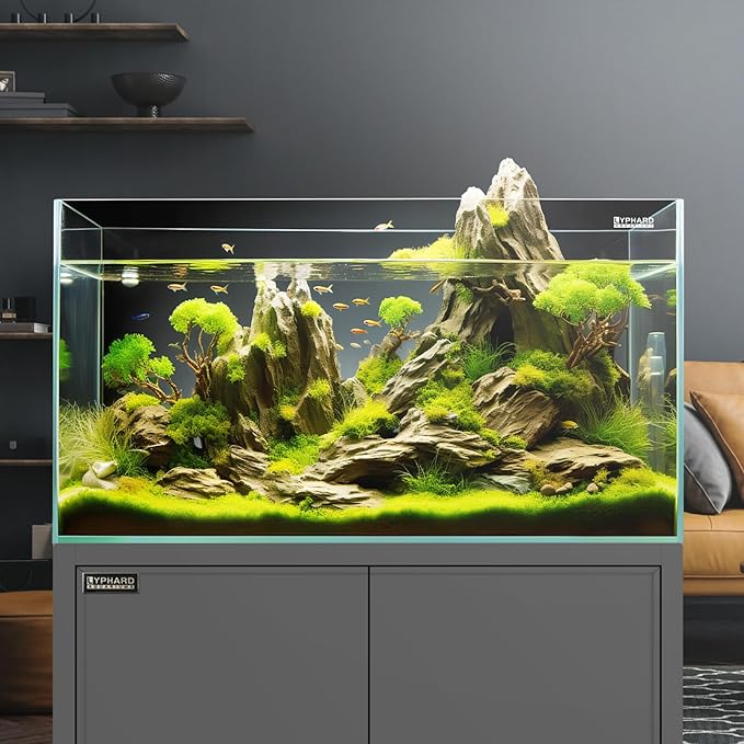 Tall Rimless Aquarium 3 Gallon, Ultra Clear Low Iron Nano Fish Tank for Betta, L7.9×W7.9×H11.8 Glass Thickness 5mm with EVA Foam Leveling Mat