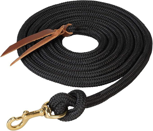 Weaver Equine Performance Lead Rope, Long Horse Lead Rope with Quick Halter Attachment, Soft Comfort Grip, Barn Horse Tack for Daily Use & Showing