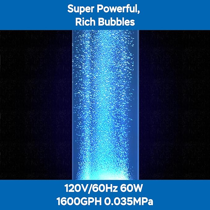 AquaMiracle Linear Air Pump ZP-40/ZP-60/ZP-100/ZP-200 for Pond Aeration, 635/950/1600/4000GPH Septic Air Pump Pond Aerators for Outdoor Ponds, Waste Treatment, Aquarium, Fish Farm, Seafood Restaurant