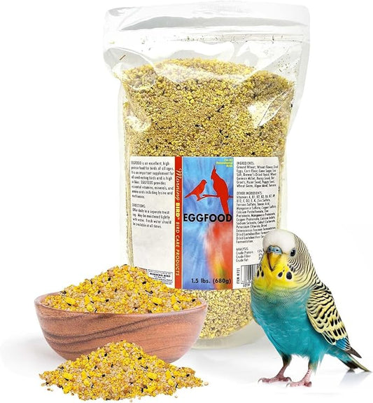 Morning Bird Eggfood 1.5 lbs – Protein Food with Essential Amino Acids, Vitamins & Minerals – Supports Growth, Digestion & Feather Health – Ideal Bird Seed for Breeding and All Bird Types