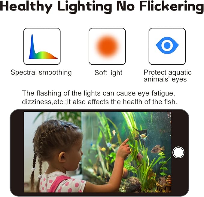 WaterRebirth Aquarium LED Light Fish Tank Light (24-30”)