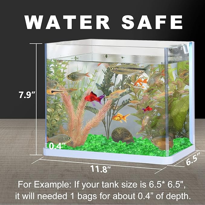 Keedolla Aquarium Gravel Fish Tank Rocks Pebbles Small, Irregular Sea Glass Pebbles Stones for Crafts, Vase Fillers, Aquarium, Fish Turtle Tank Decorations 0.93LB