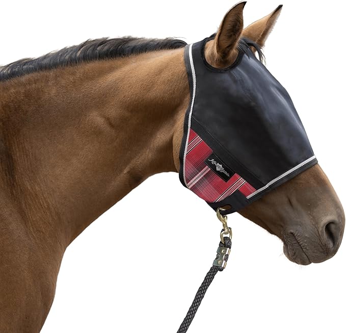 Kensington 90% UV Fly Mask CatchMask UViator - Without Ears & Forelock Freedom Web Trim Size: Medium Color: 165 - Merlot