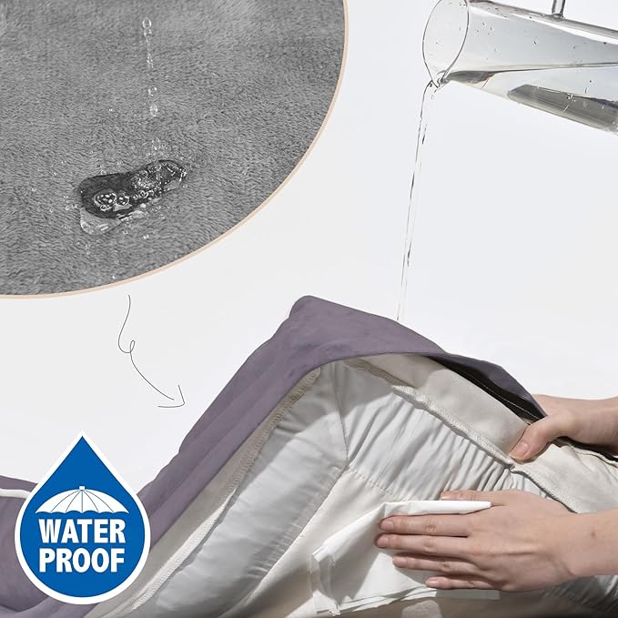 Comfort Expression Small Dog Beds Waterproof Orthopedic Foam Dog Sofa Beds for Medium Dogs Comfy Pet Bed with Washable Removable Cover & Non-Slip Bottom(Small,Purple)