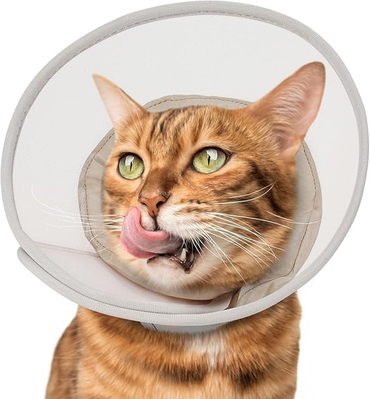 Cat Cone Collar Soft: Comfortable Waterproof Mesh Recovery Cone After Surgery to Stop Licking and Scratch, Alternative to Plastic Elizabeth Head/Neck Cone