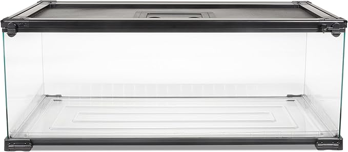 Zilla QuickBuild Reptile 20 Gallon Glass Terrarium Habitat with Bedding Tray For Geckos, Snakes, Lizards, Frogs, Turtles, and Tortoises, 30" x 12" x 12"