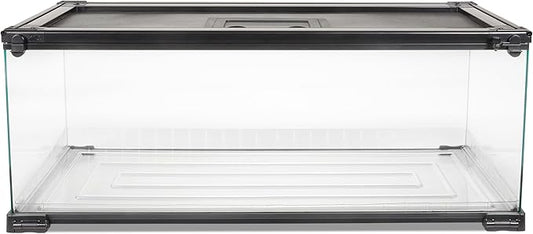 Zilla QuickBuild Reptile 20 Gallon Glass Terrarium Habitat with Bedding Tray For Geckos, Snakes, Lizards, Frogs, Turtles, and Tortoises, 30" x 12" x 12"