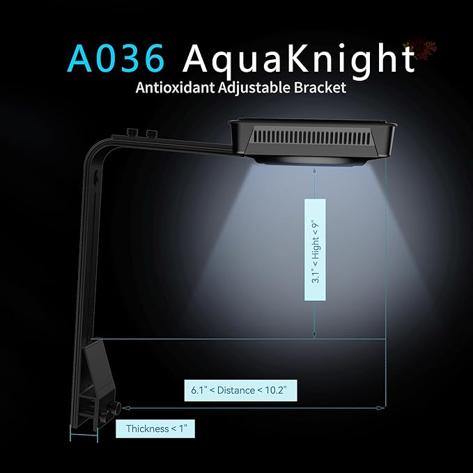 Aquarium Light –A036 Reef Tank Light 36 Watts Saltwater Light with Touch Control, Reef Lights for Coral Reef Nano Fish Tank Marine Tanks with Timer & Screen